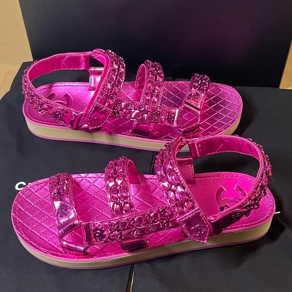Authentic Chanel G33800 Sandals size 36 - Picture 3 of 10